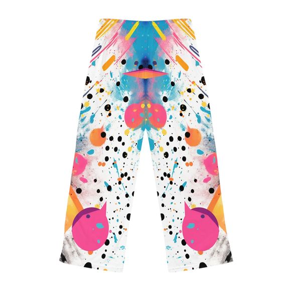 Disco Lemonade, PJ, Lounge, Pants, Rave, Uv, LED, Paint Splatter, Pajama Pants, - Picture 3 of 10